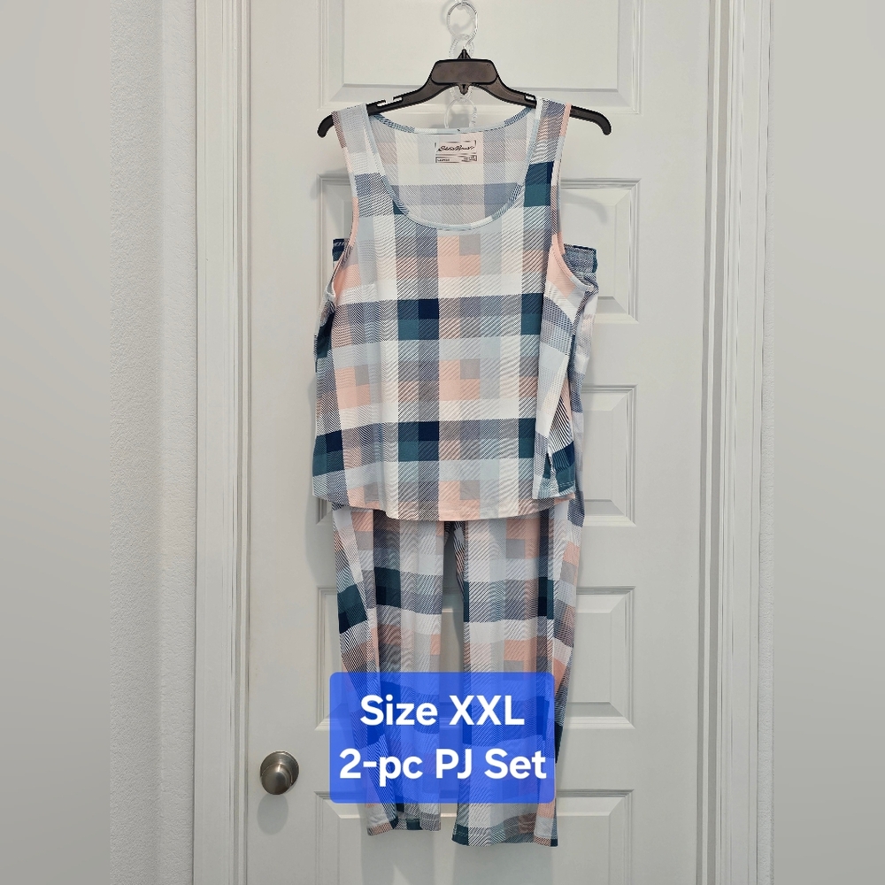 Eddie Bauer Plaid 2-Piece Pajama Set, EUC, Size XXL
